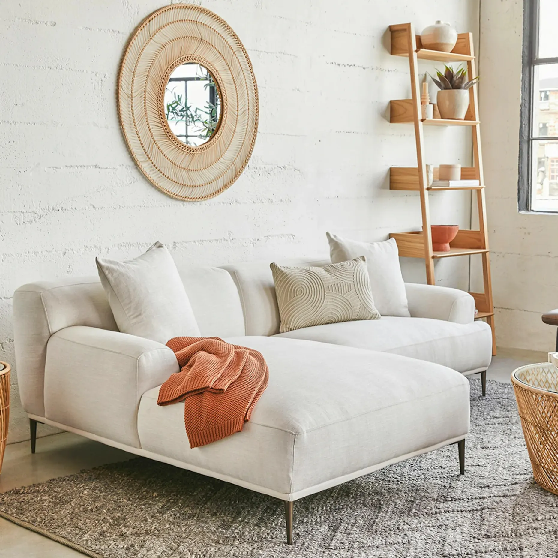 Abisko 94.5" Left Sectional - Quartz White
