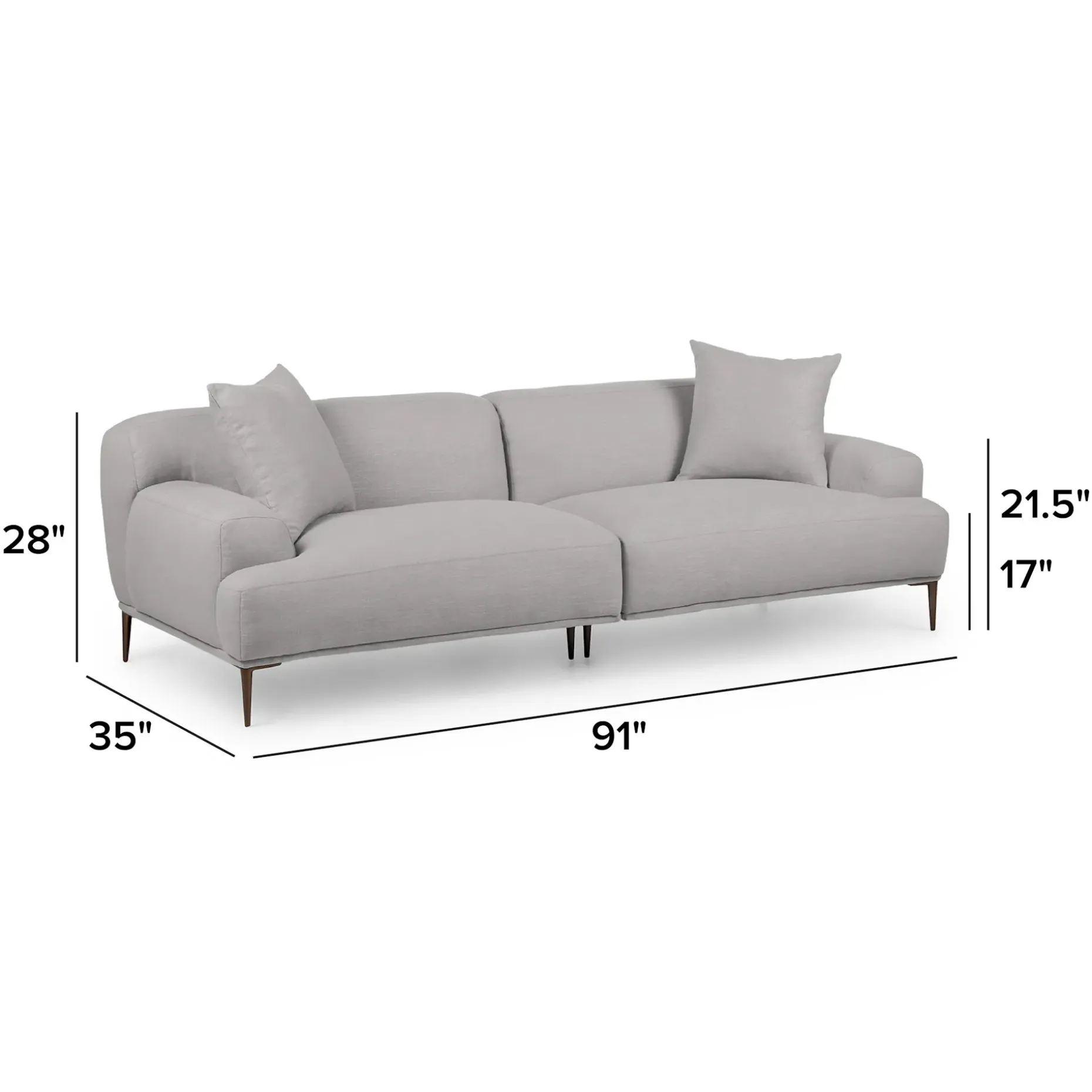 Abisko 91" Sofa - Welsh Gray