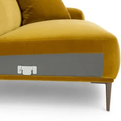 Abisko 94.5" Velvet Left Sectional - Plush Yarrow Gold