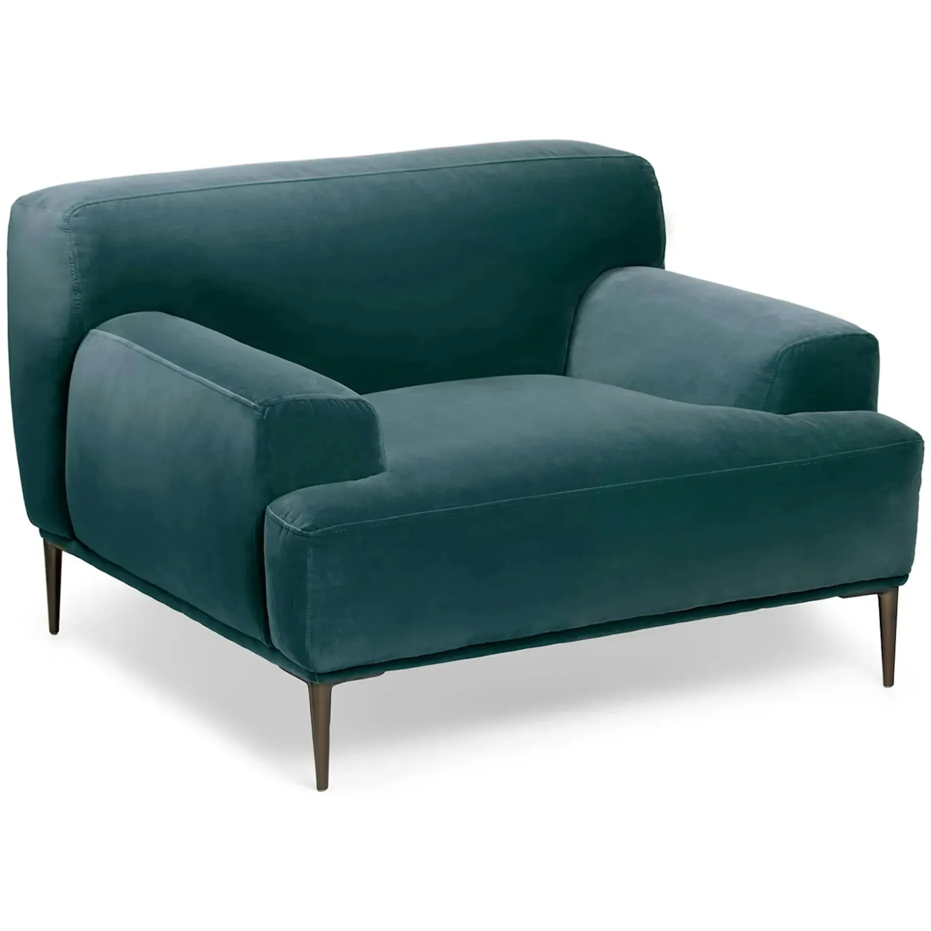 Abisko 42.5" Velvet Lounge Chair - Plush Pacific Blue