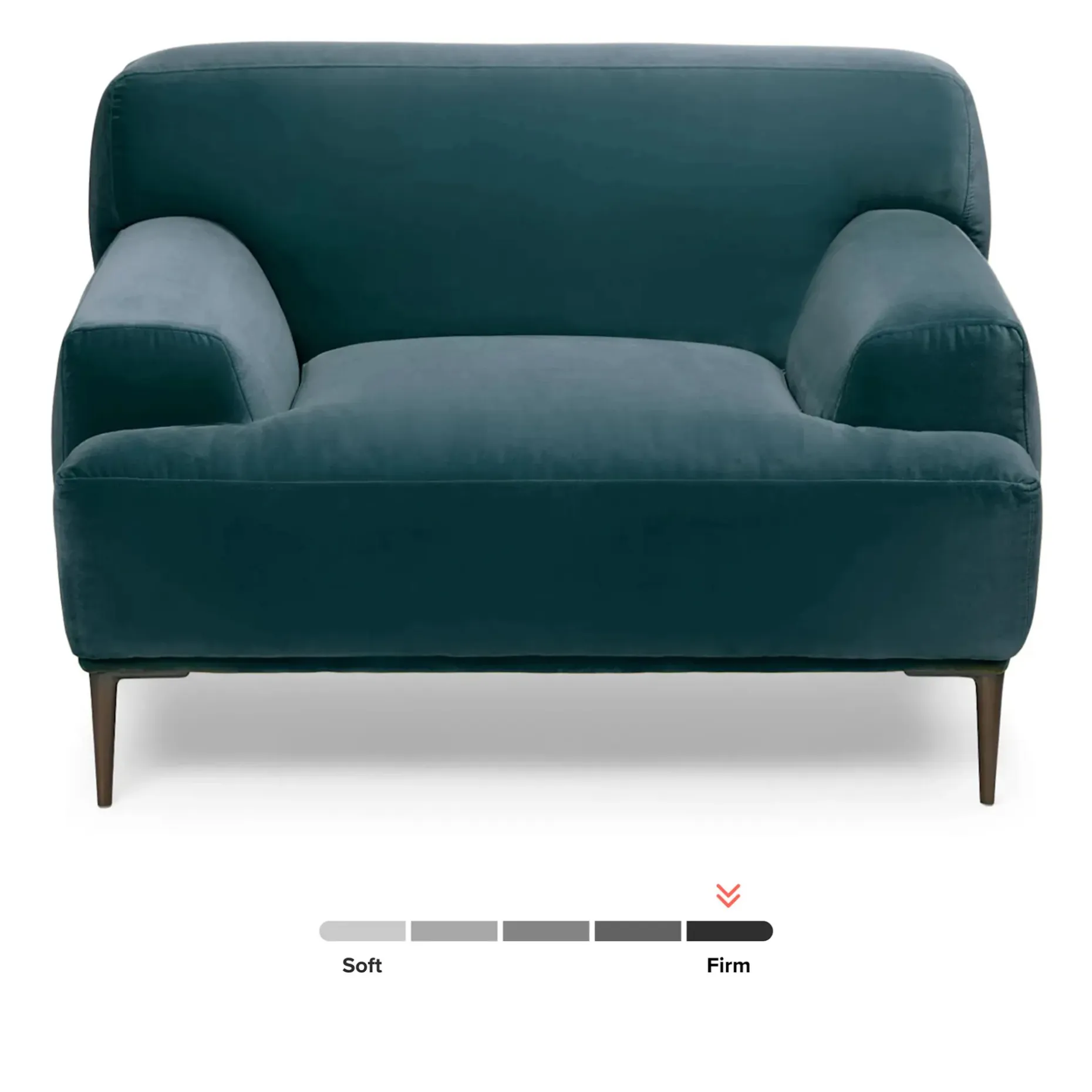 Abisko 42.5" Velvet Lounge Chair - Plush Pacific Blue