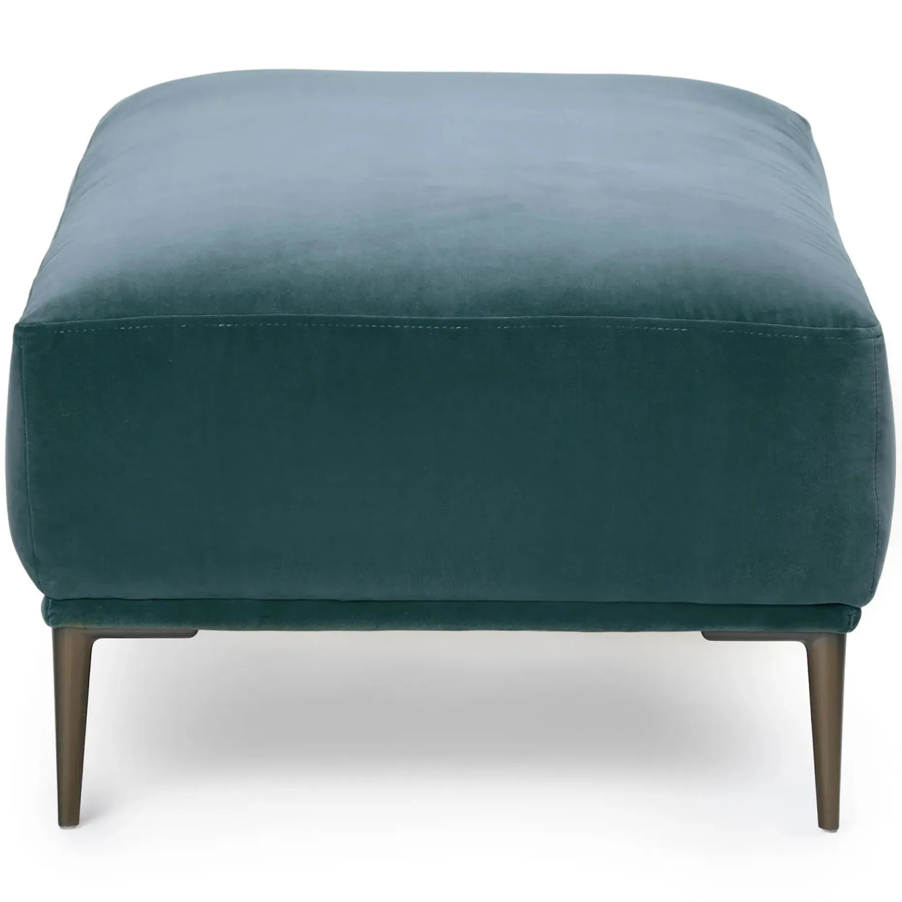 Abisko 45.5" Velvet Ottoman - Plush Pacific Blue