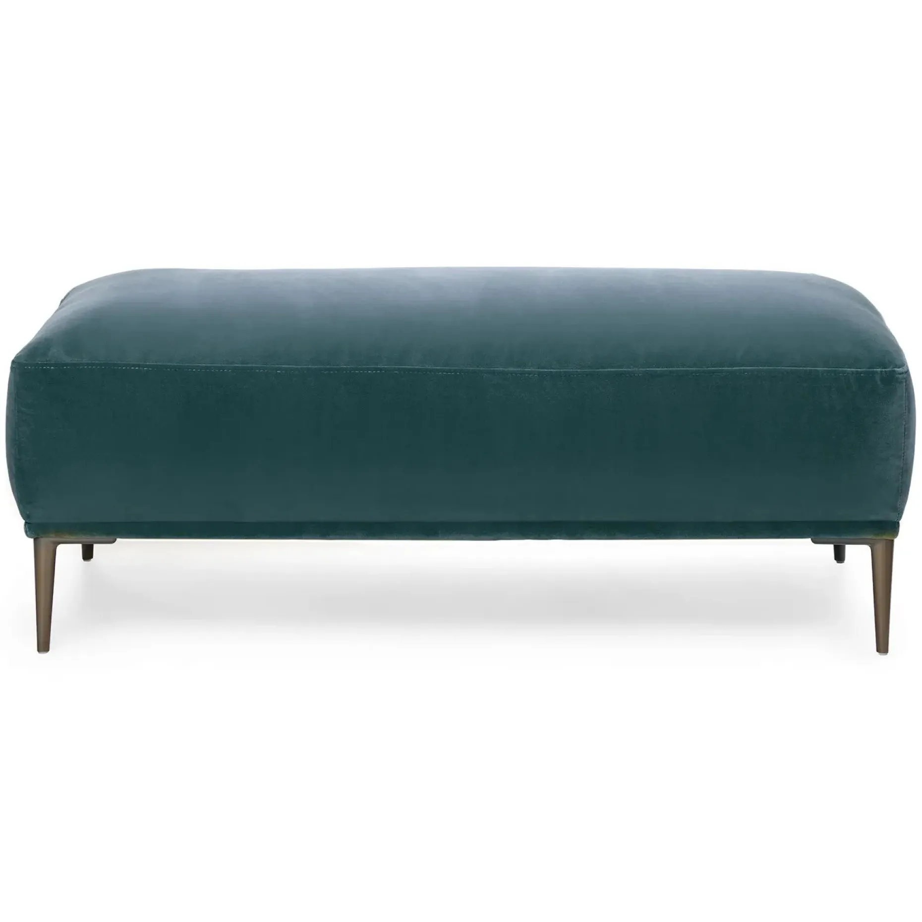 Abisko 45.5" Velvet Ottoman - Plush Pacific Blue