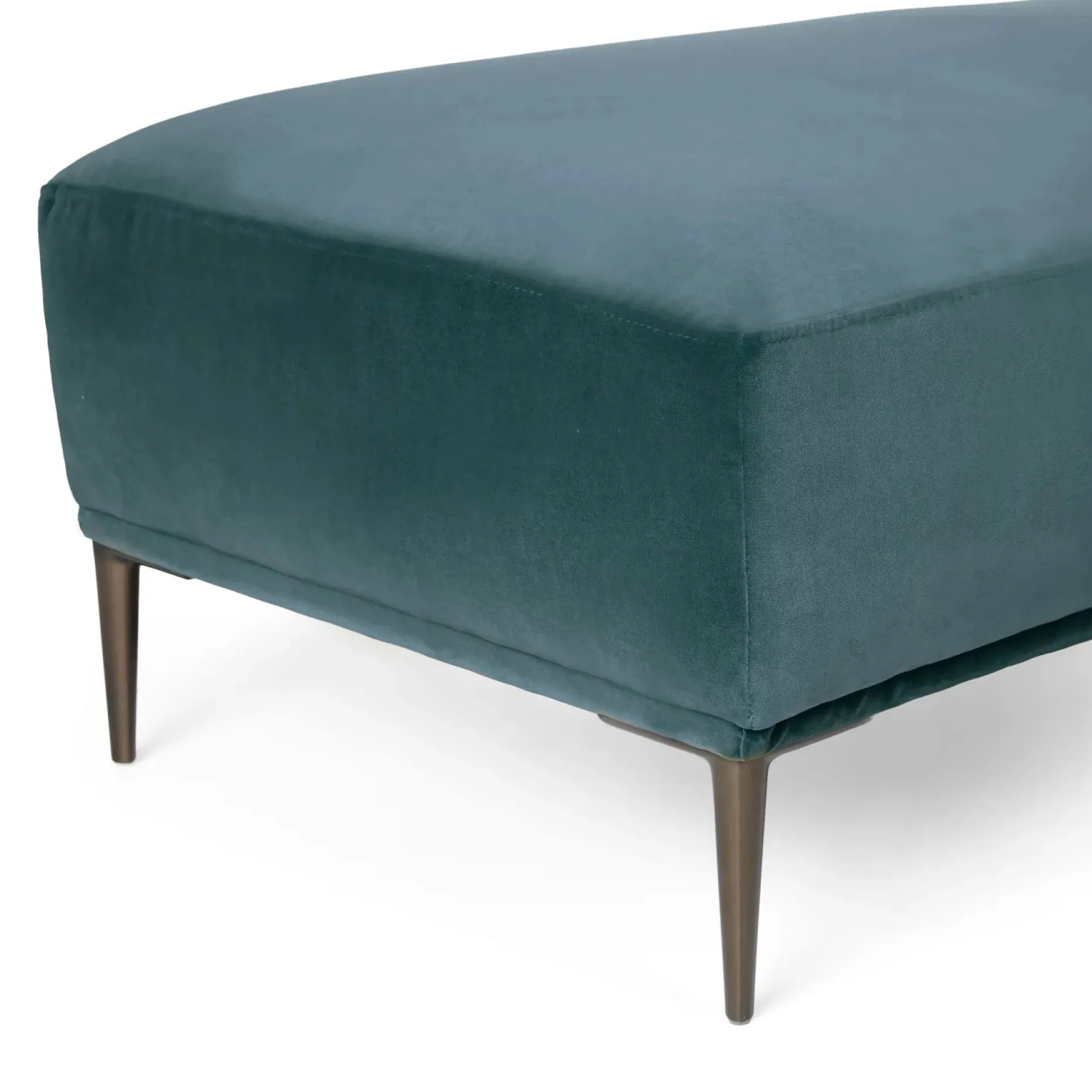 Abisko 45.5" Velvet Ottoman - Plush Pacific Blue