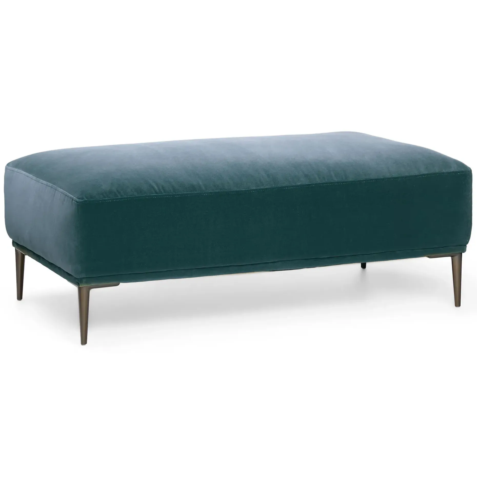 Abisko 45.5" Velvet Ottoman - Plush Pacific Blue