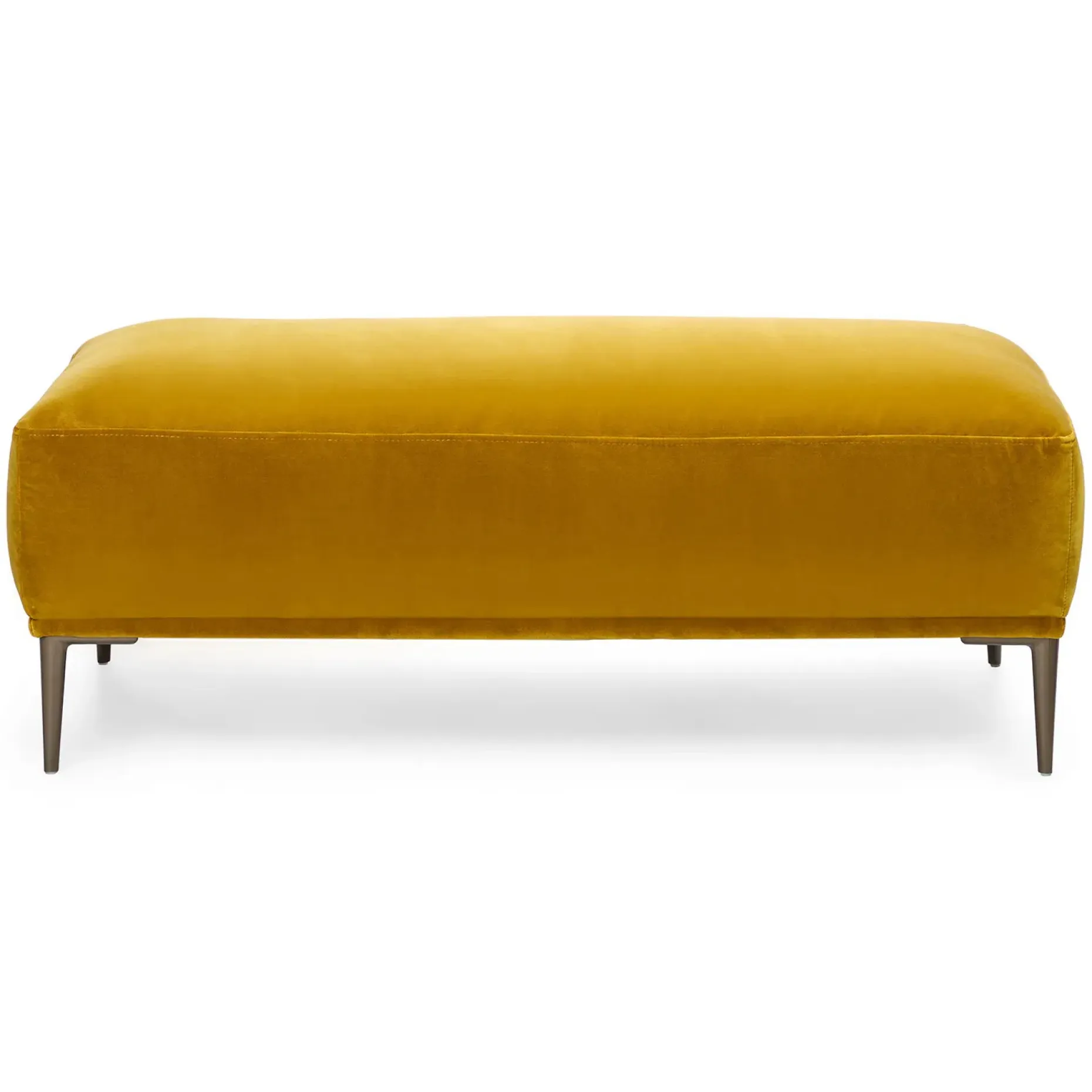 Abisko 45.5" Velvet Ottoman - Plush Yarrow Gold