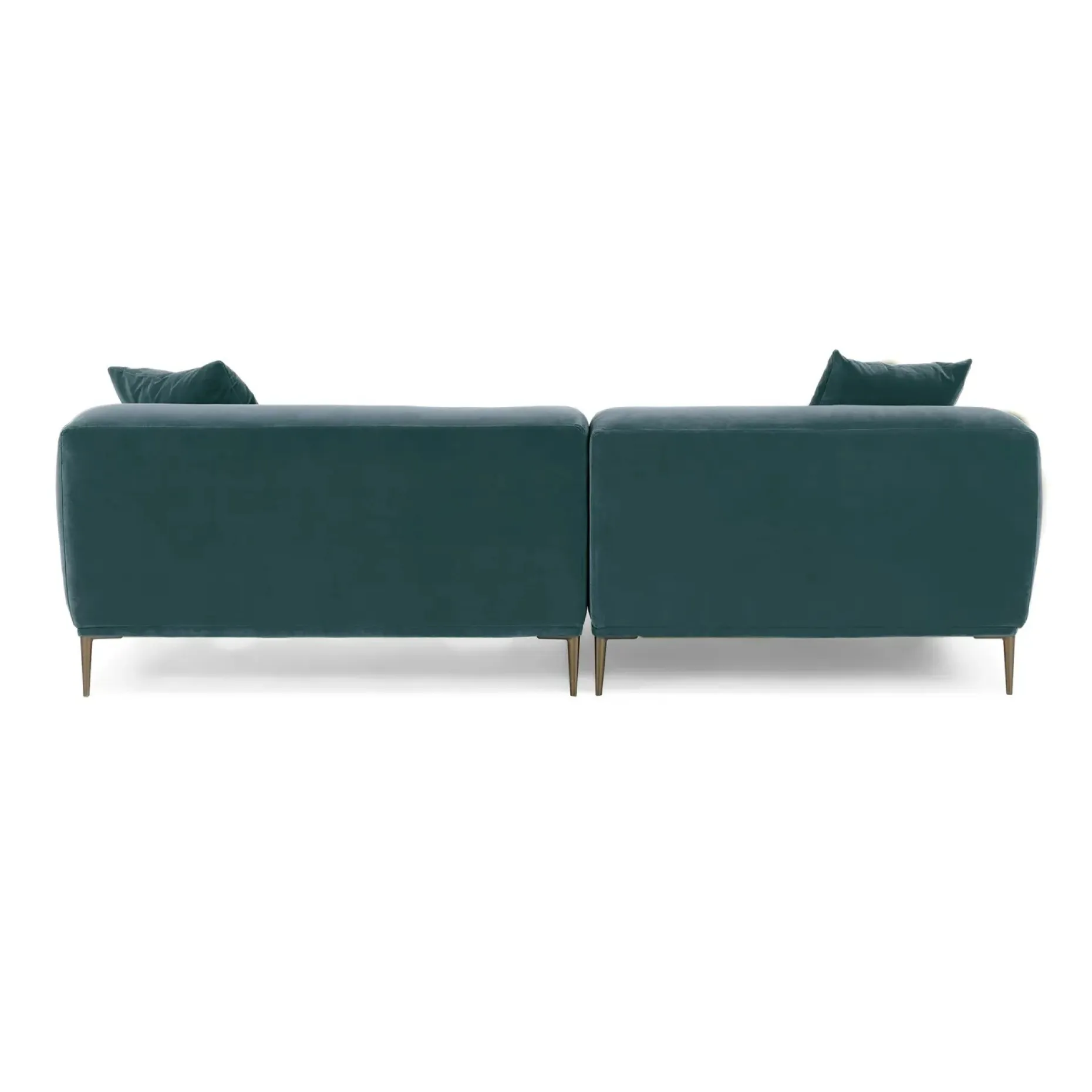 Abisko 94.5" Velvet Right Sectional - Plush Pacific Blue