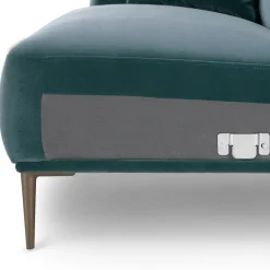 Abisko 94.5" Velvet Right Sectional - Plush Pacific Blue
