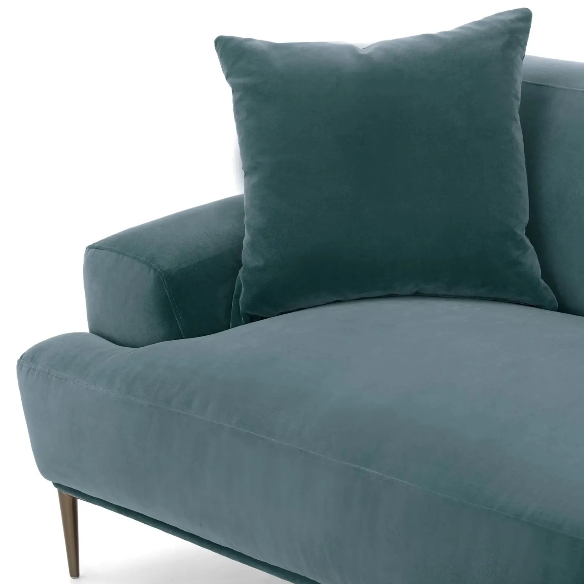 Abisko 94.5" Velvet Right Sectional - Plush Pacific Blue