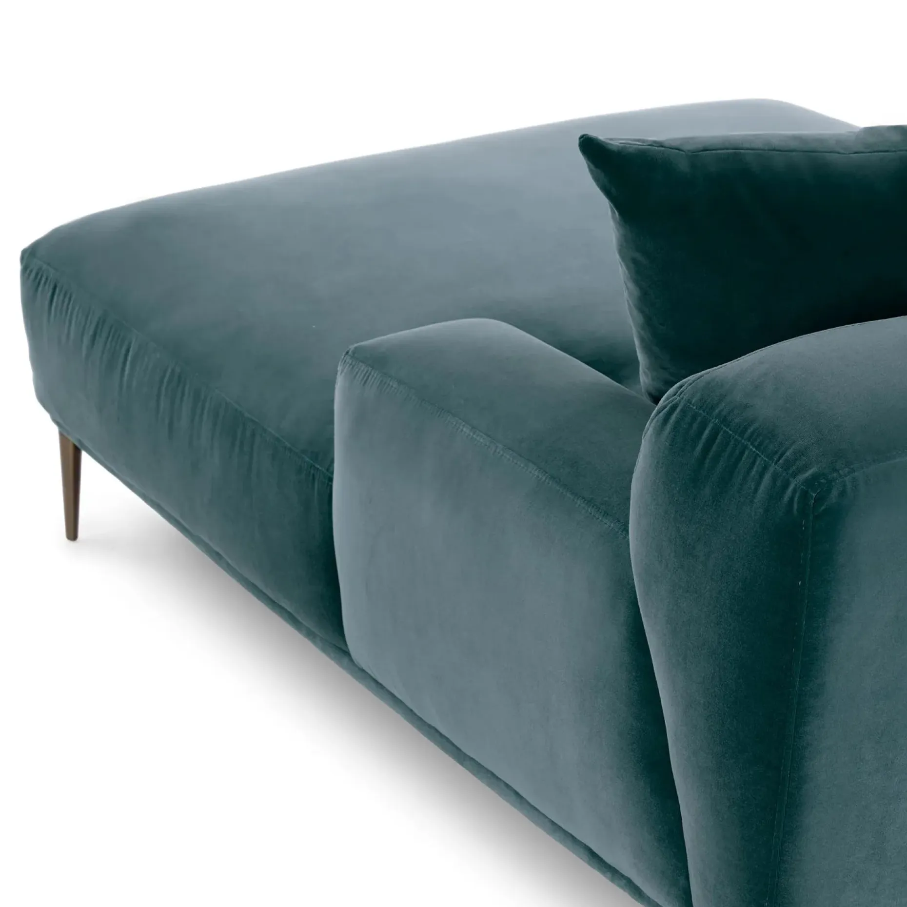Abisko 94.5" Velvet Right Sectional - Plush Pacific Blue