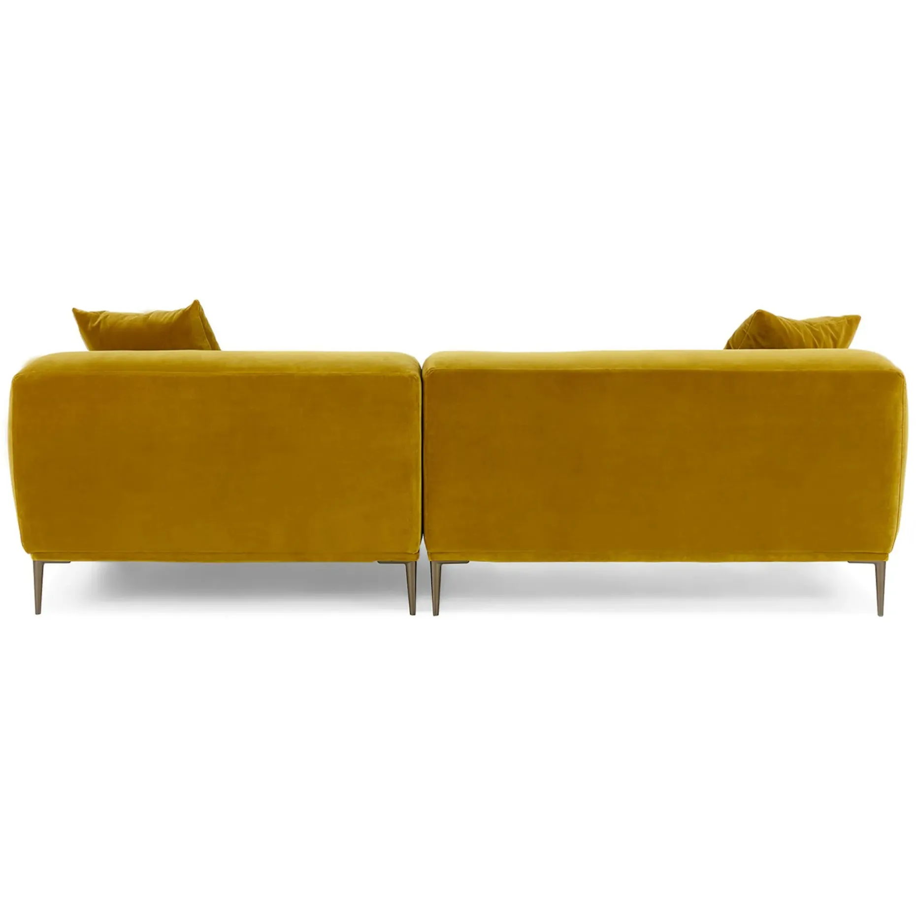 Abisko 94.5" Velvet Right Sectional - Plush Yarrow Gold
