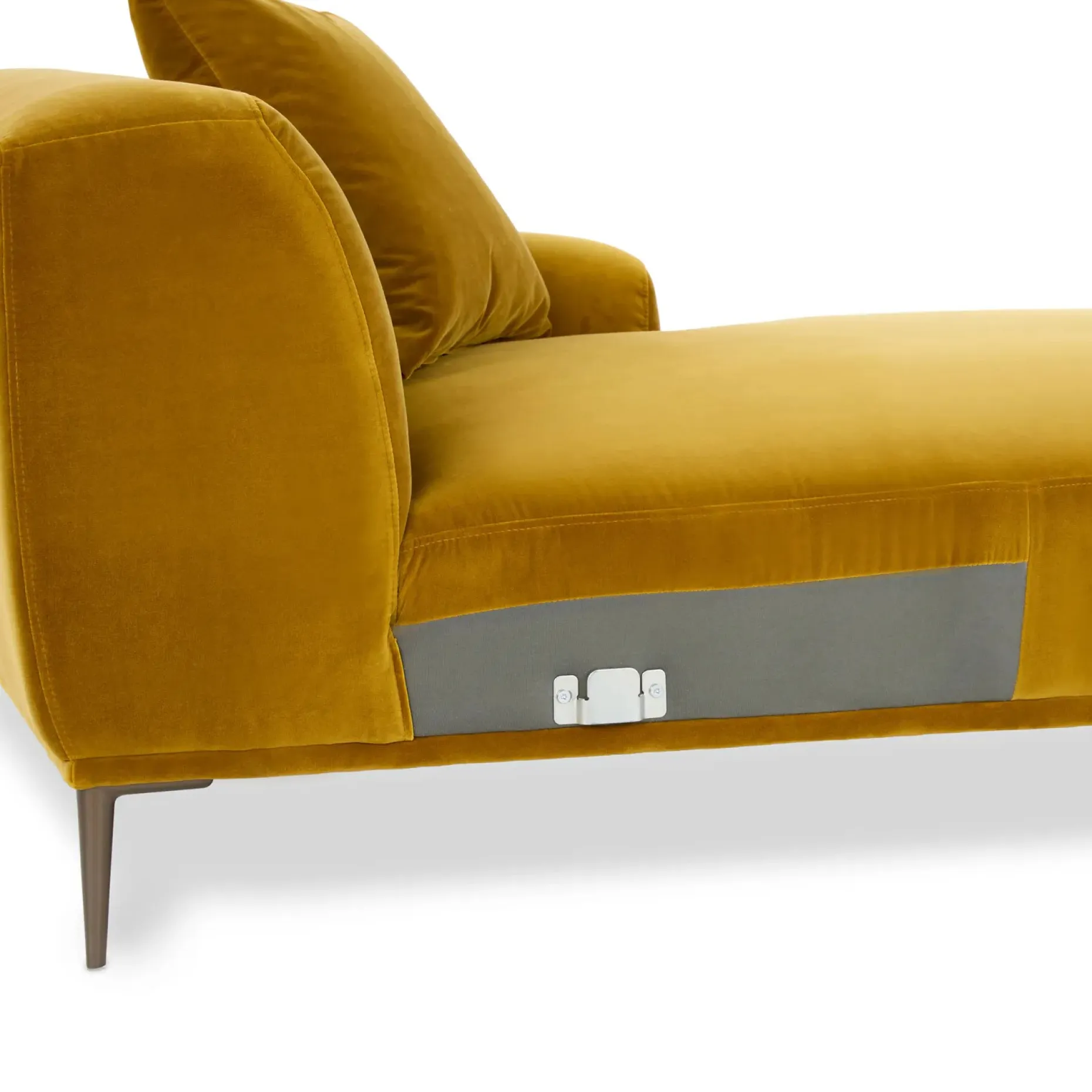 Abisko 94.5" Velvet Right Sectional - Plush Yarrow Gold