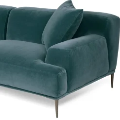 Abisko 91" Velvet Sofa - Plush Pacific Blue