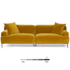 Abisko 91" Velvet Sofa - Plush Yarrow Gold