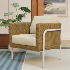 Aby 69.5" Outdoor Loveseat Set - Dravite Ivory