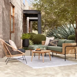 Aby 88" Outdoor Reversible Sectional - Dravite Green