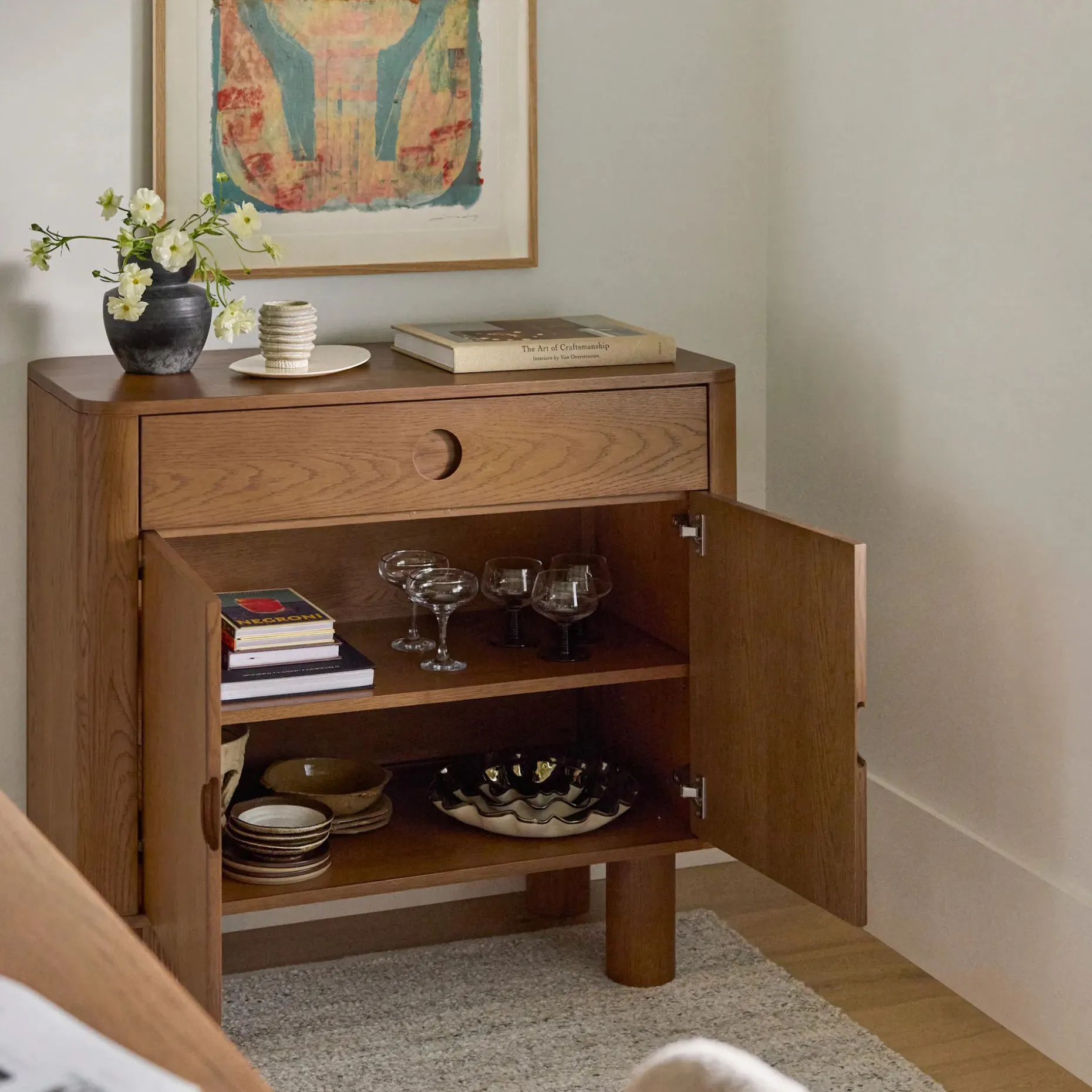 Adel 38.5" Cabinet - Smoked Oak