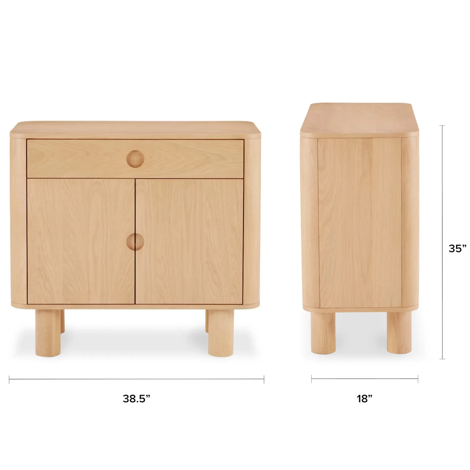 Adel 38.5" Cabinet - White Oak