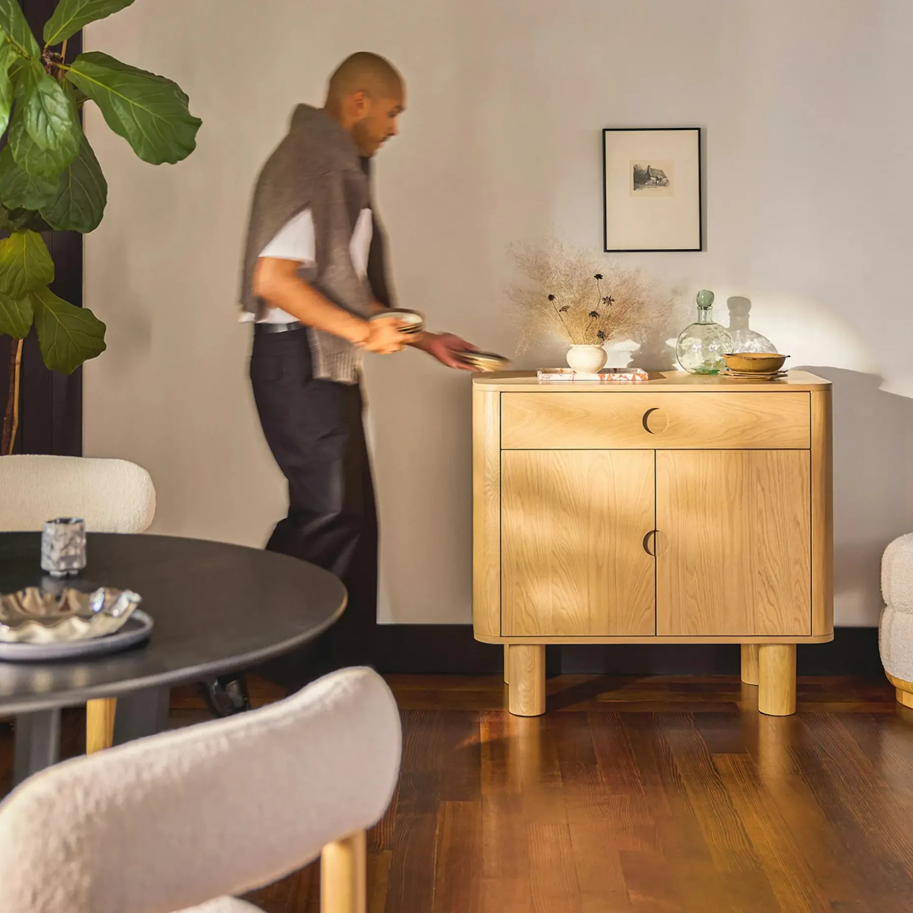 Adel 38.5" Cabinet - White Oak