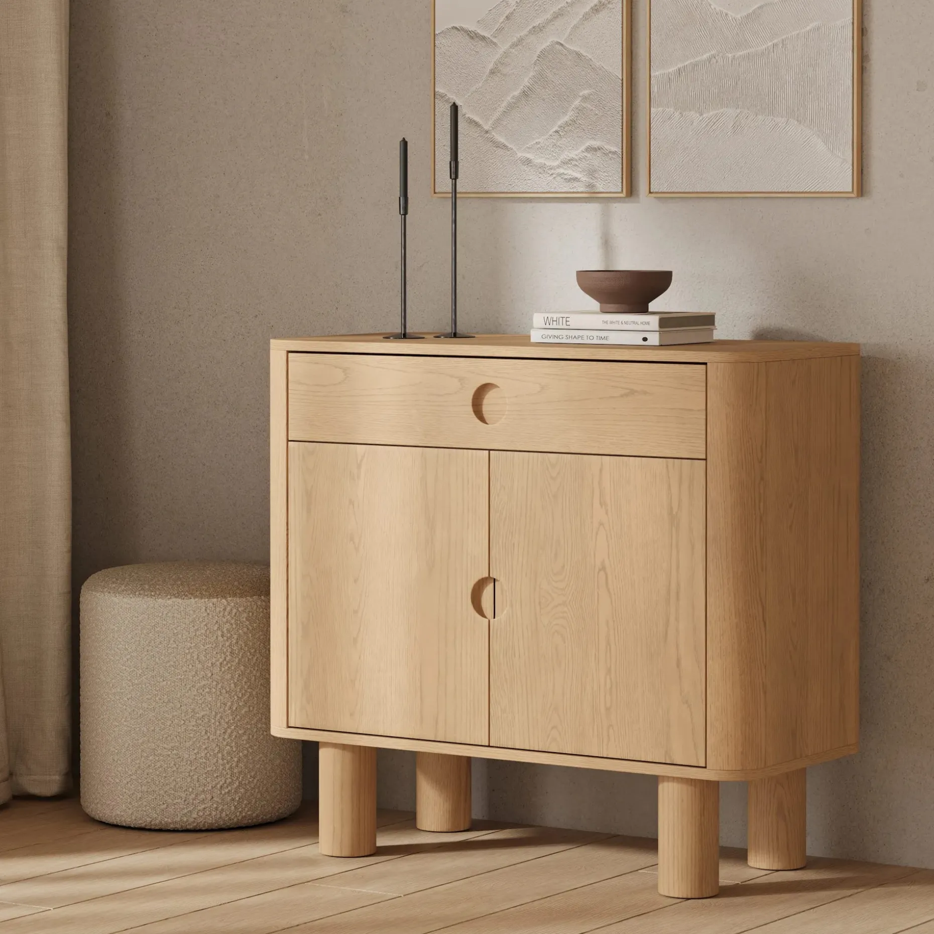 Adel 38.5" Cabinet - White Oak