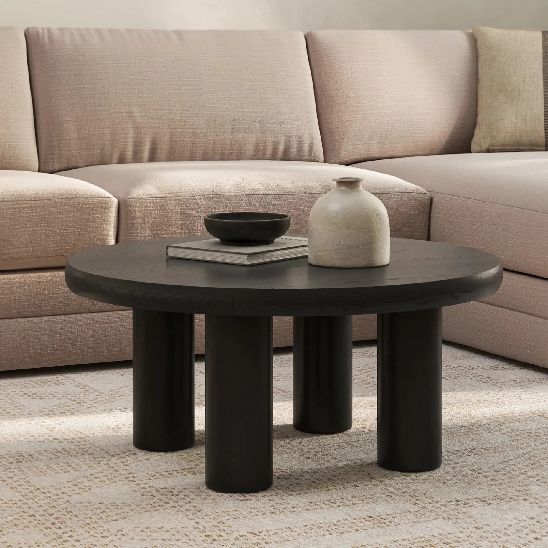 Adel 35" Coffee Table - Black