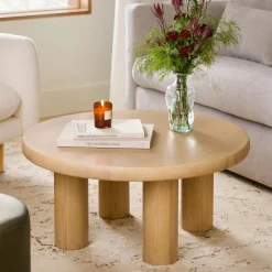 Adel 35" Coffee Table - White Oak