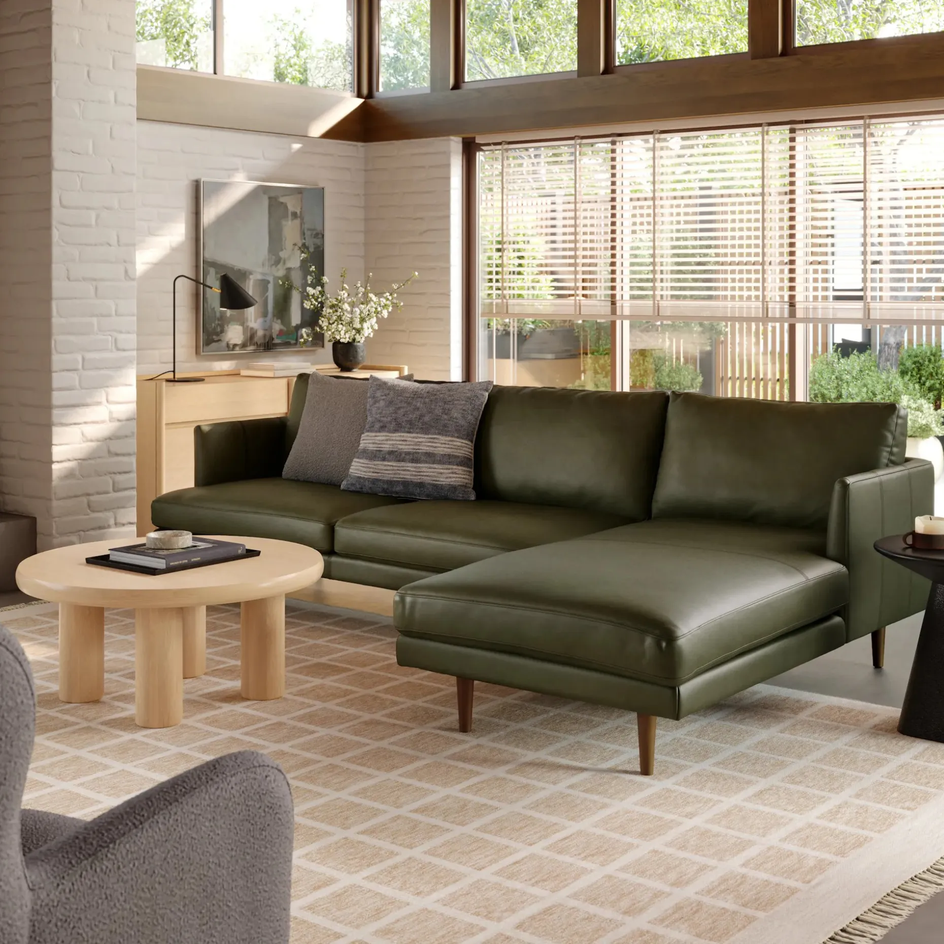 Adel 35" Coffee Table - White Oak
