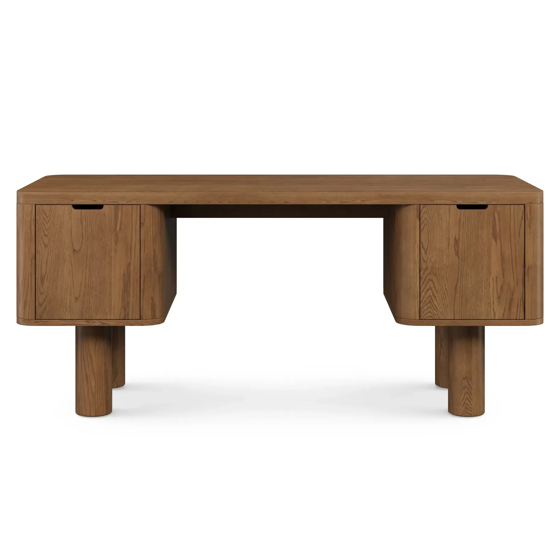 Adel 66.5" Desk - Smoked Oak