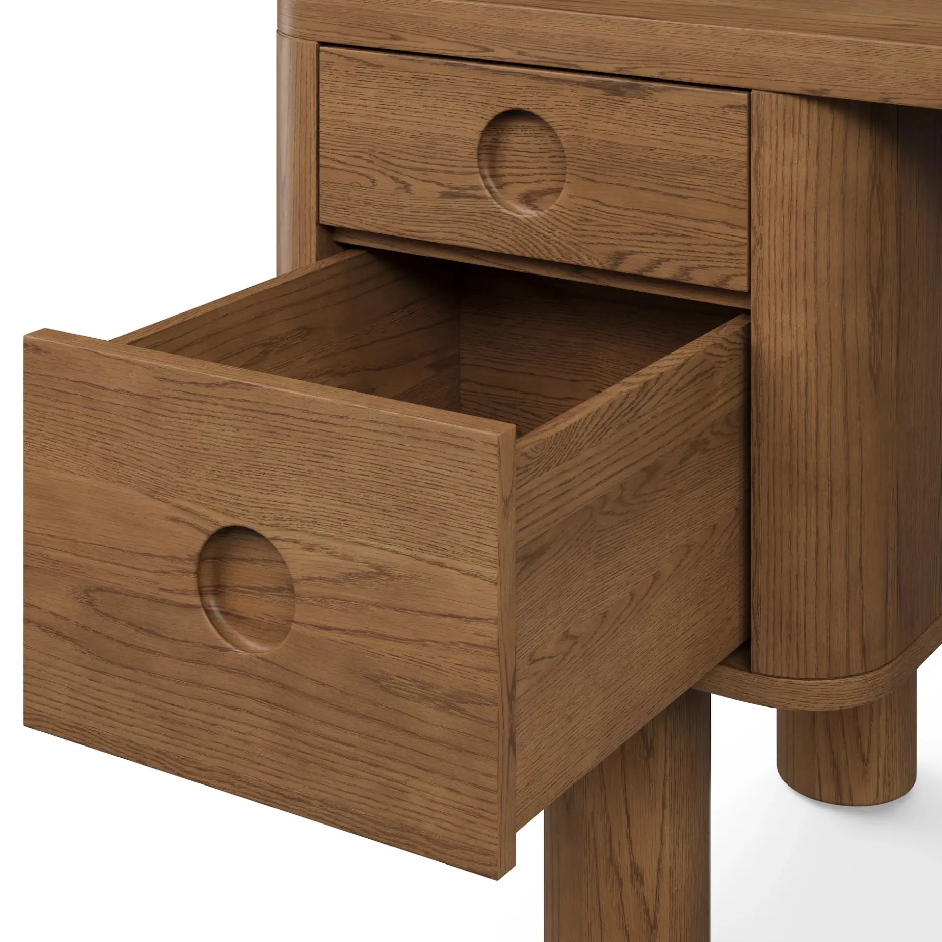 Adel 66.5" Desk - Smoked Oak