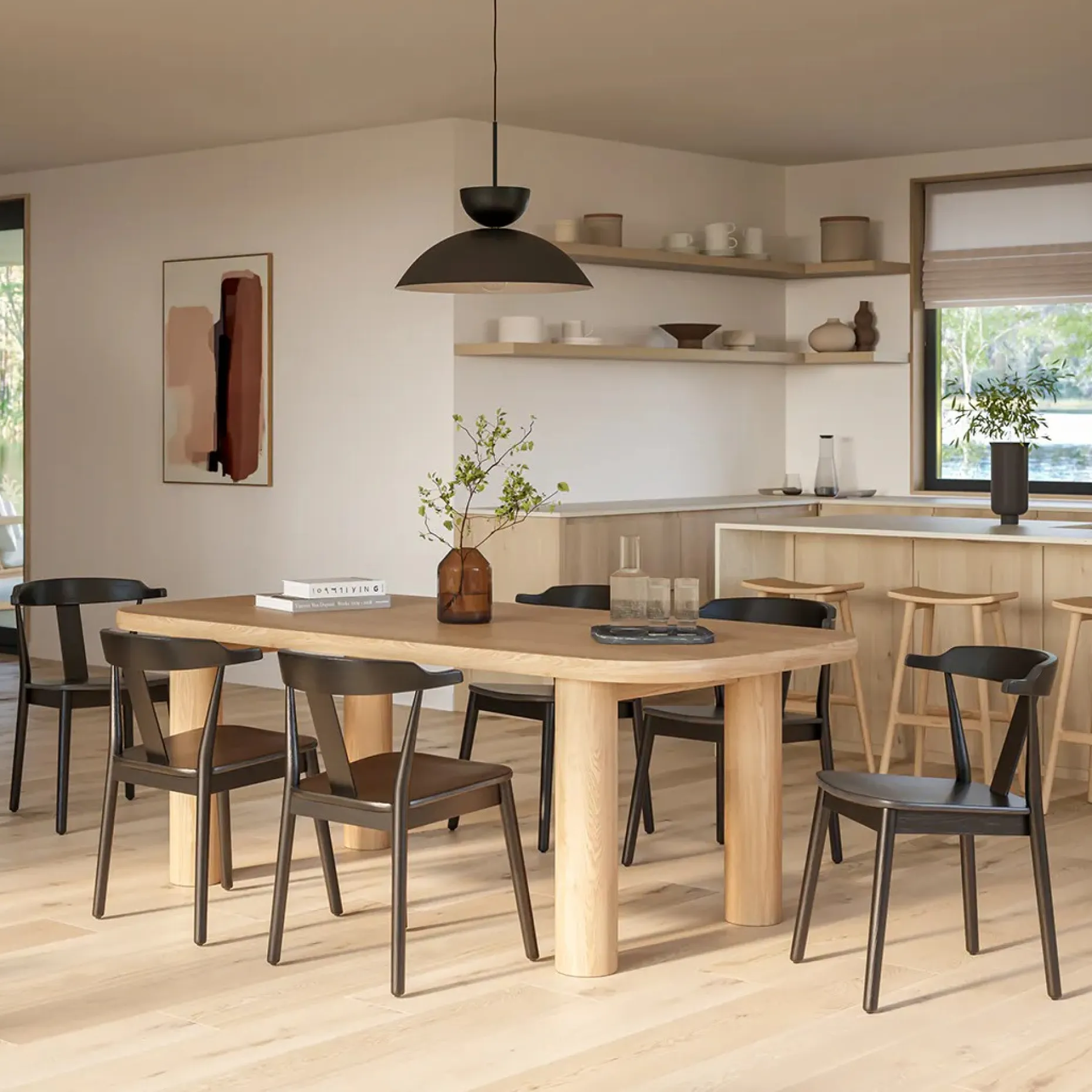 Adel 82.5" Dining Table - White Oak