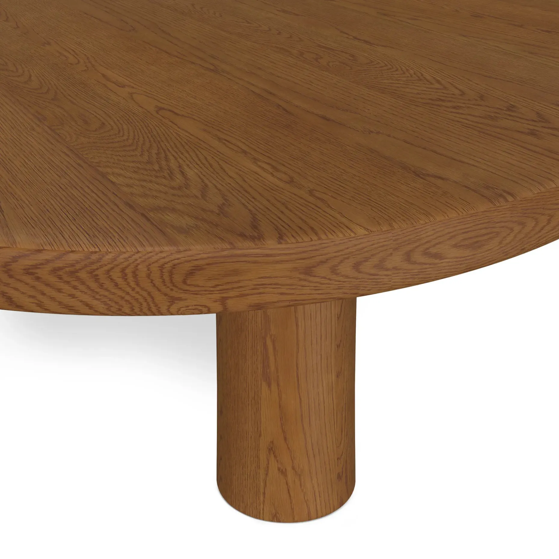 Adel 42" Round Coffee Table - Smoked Oak