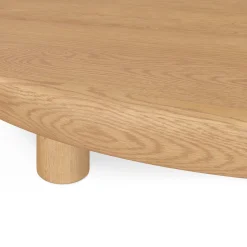 Adel 42" Round Coffee Table - White Oak