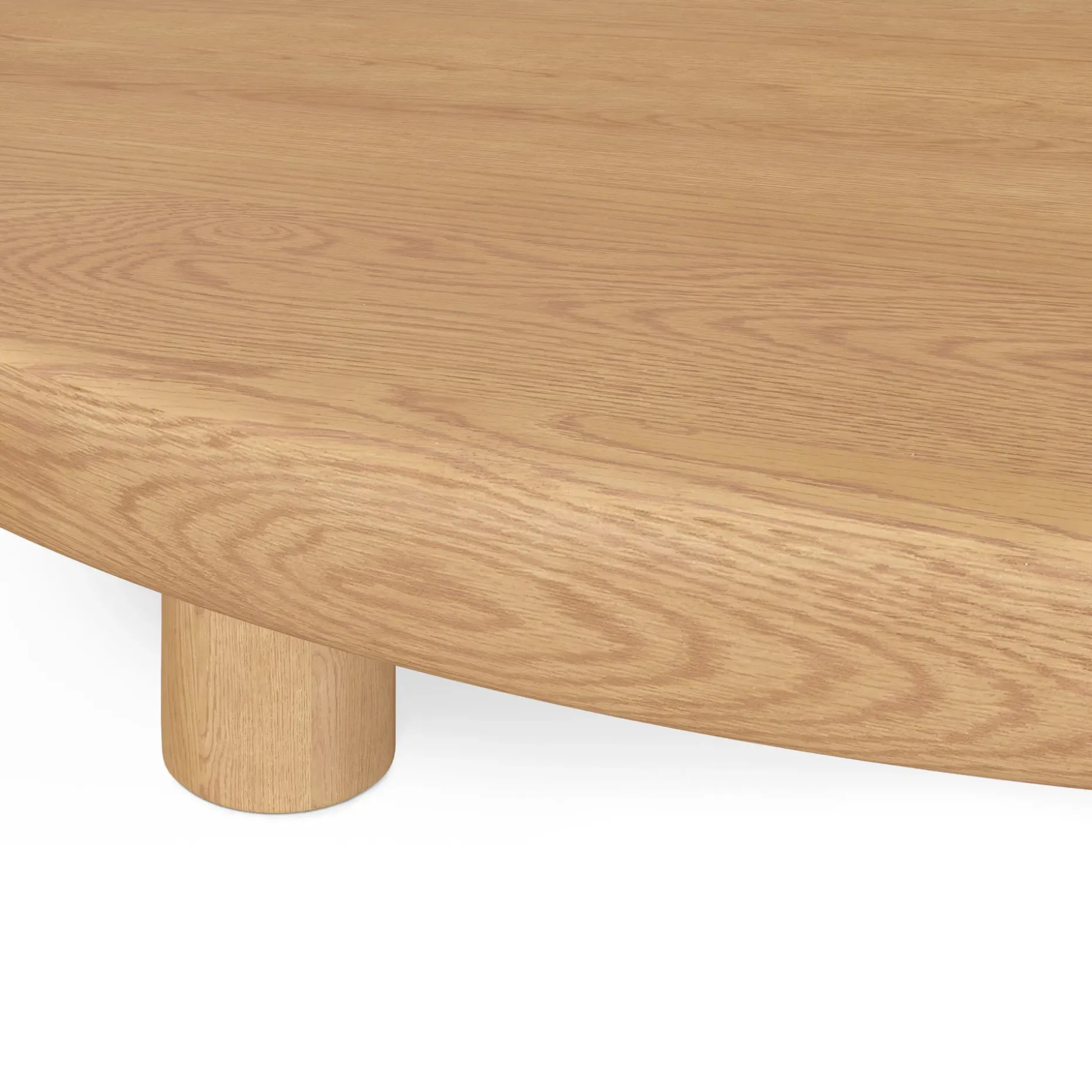Adel 42" Round Coffee Table - White Oak