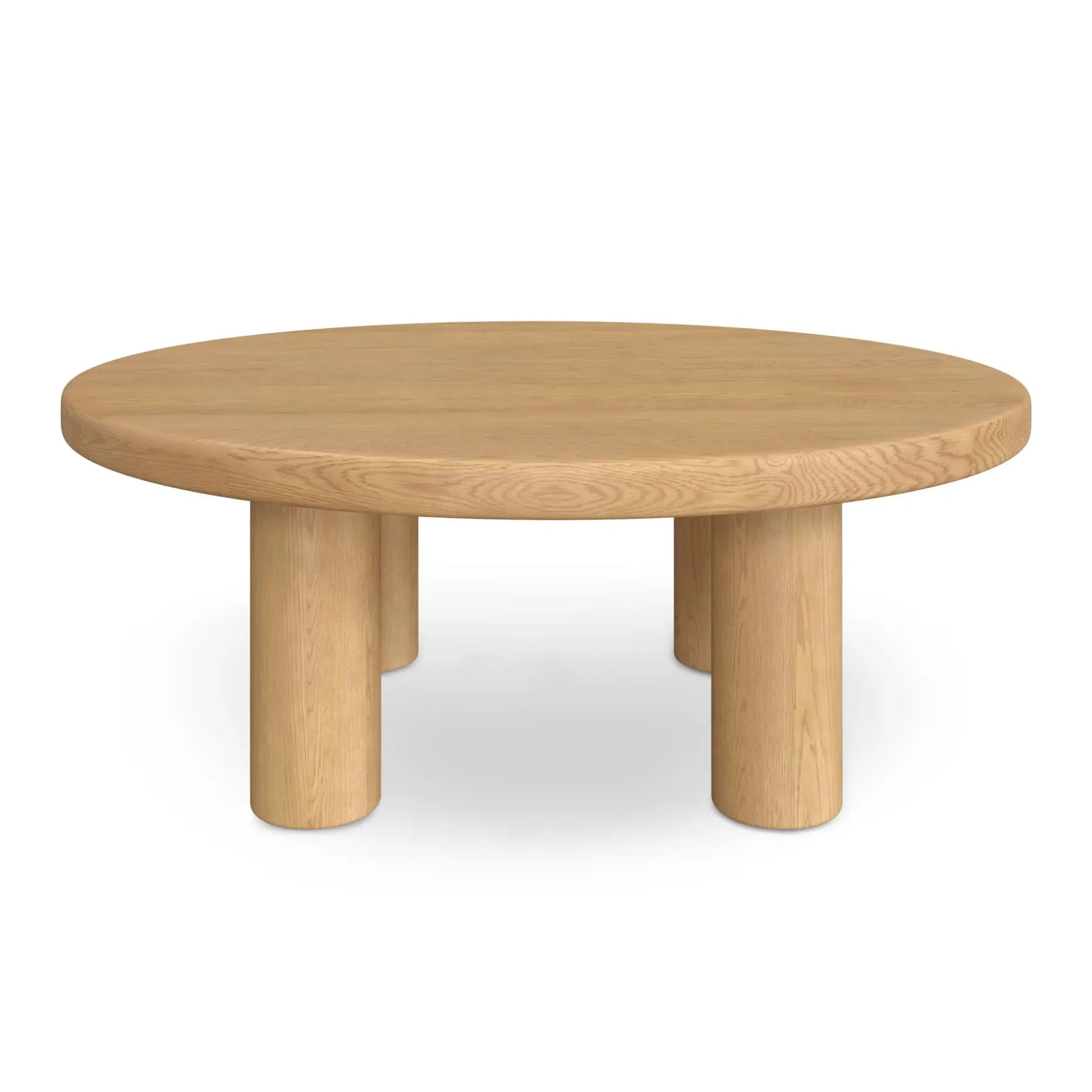 Adel 42" Round Coffee Table - White Oak