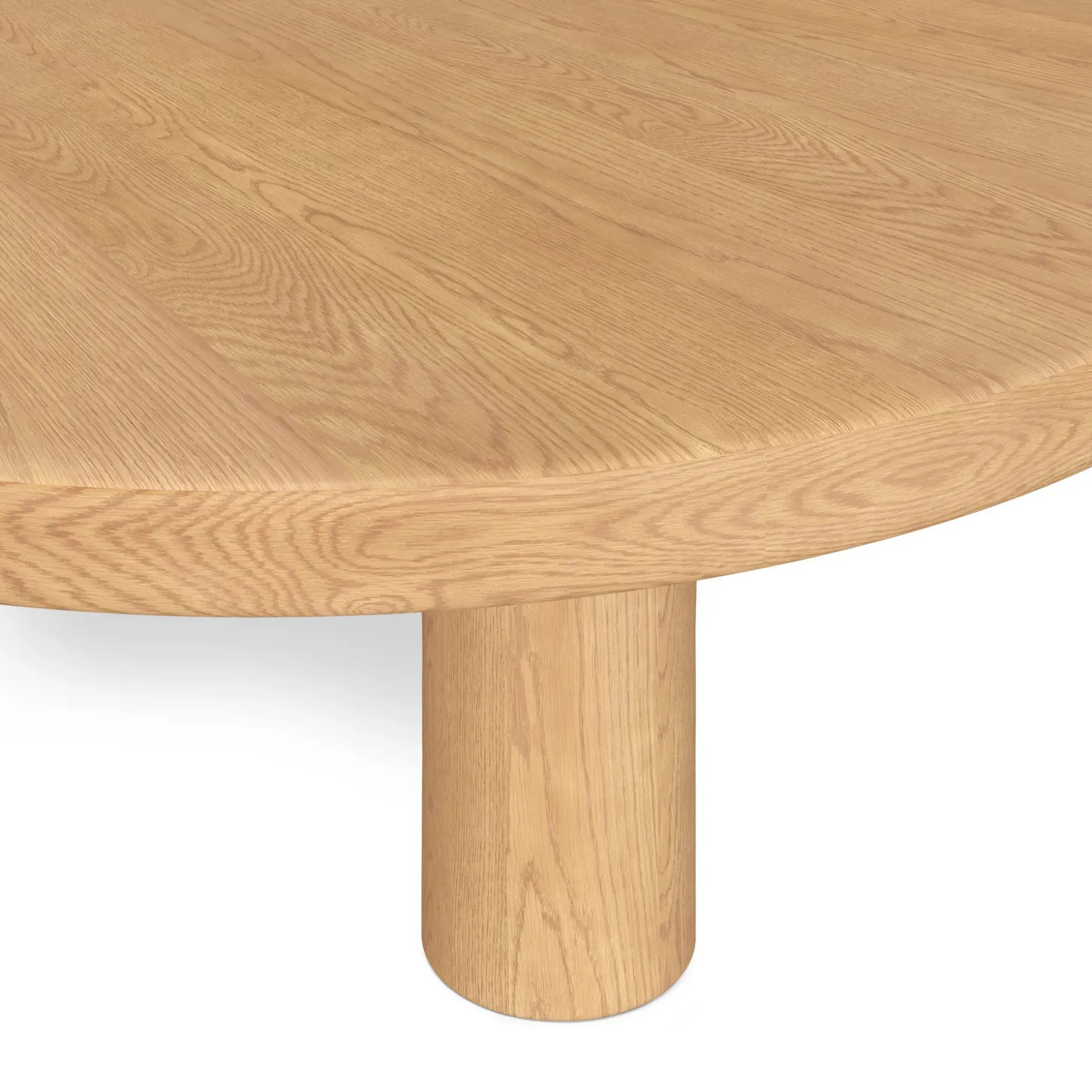 Adel 42" Round Coffee Table - White Oak