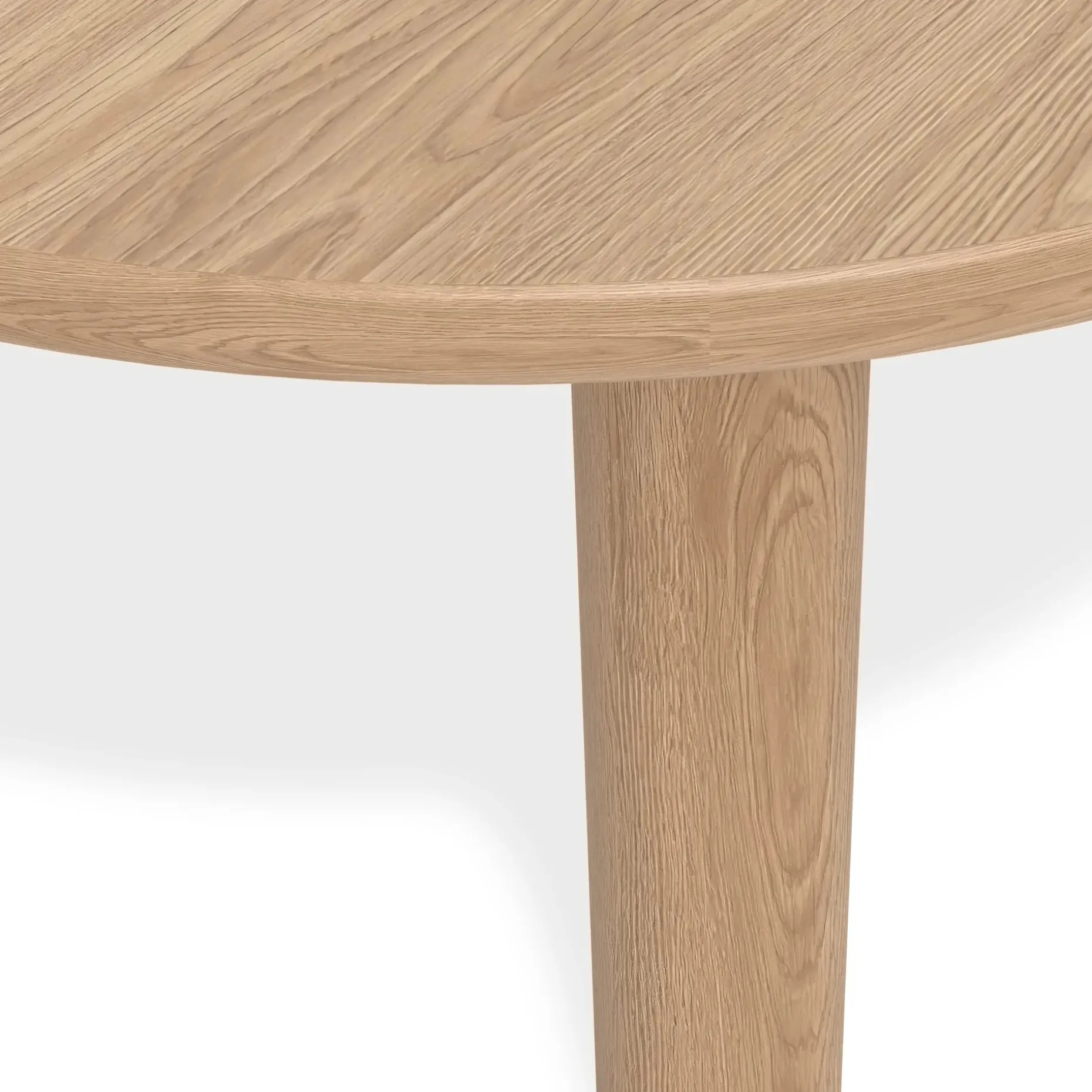 Adel 55.5" Round Dining Table - White Oak