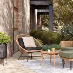Aeri 37" Outdoor Lounge Chair - Slate Gray