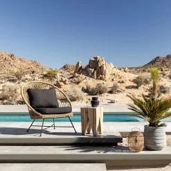 Aeri 37" Outdoor Lounge Chair - Slate Gray