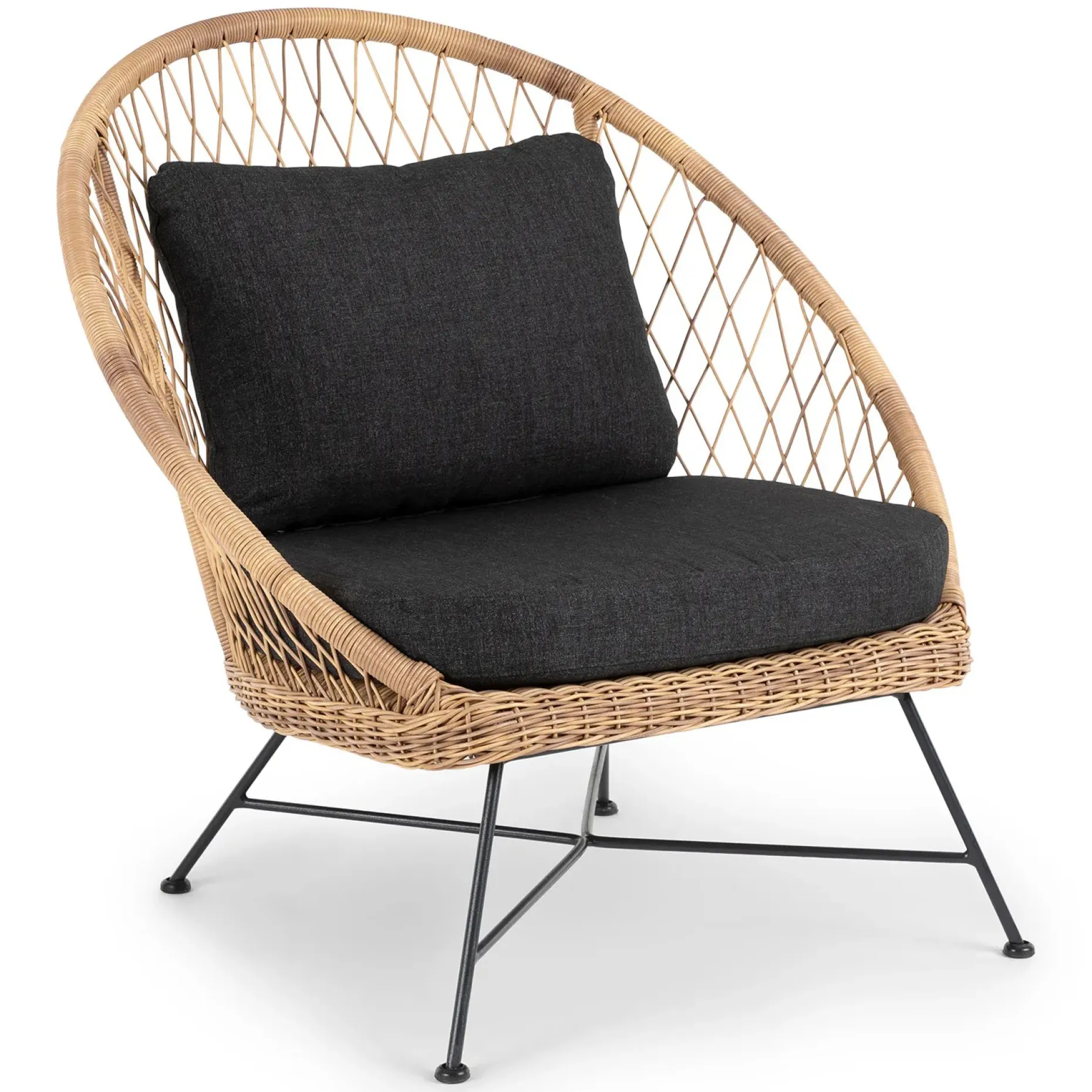 Aeri 37" Outdoor Lounge Chair - Slate Gray