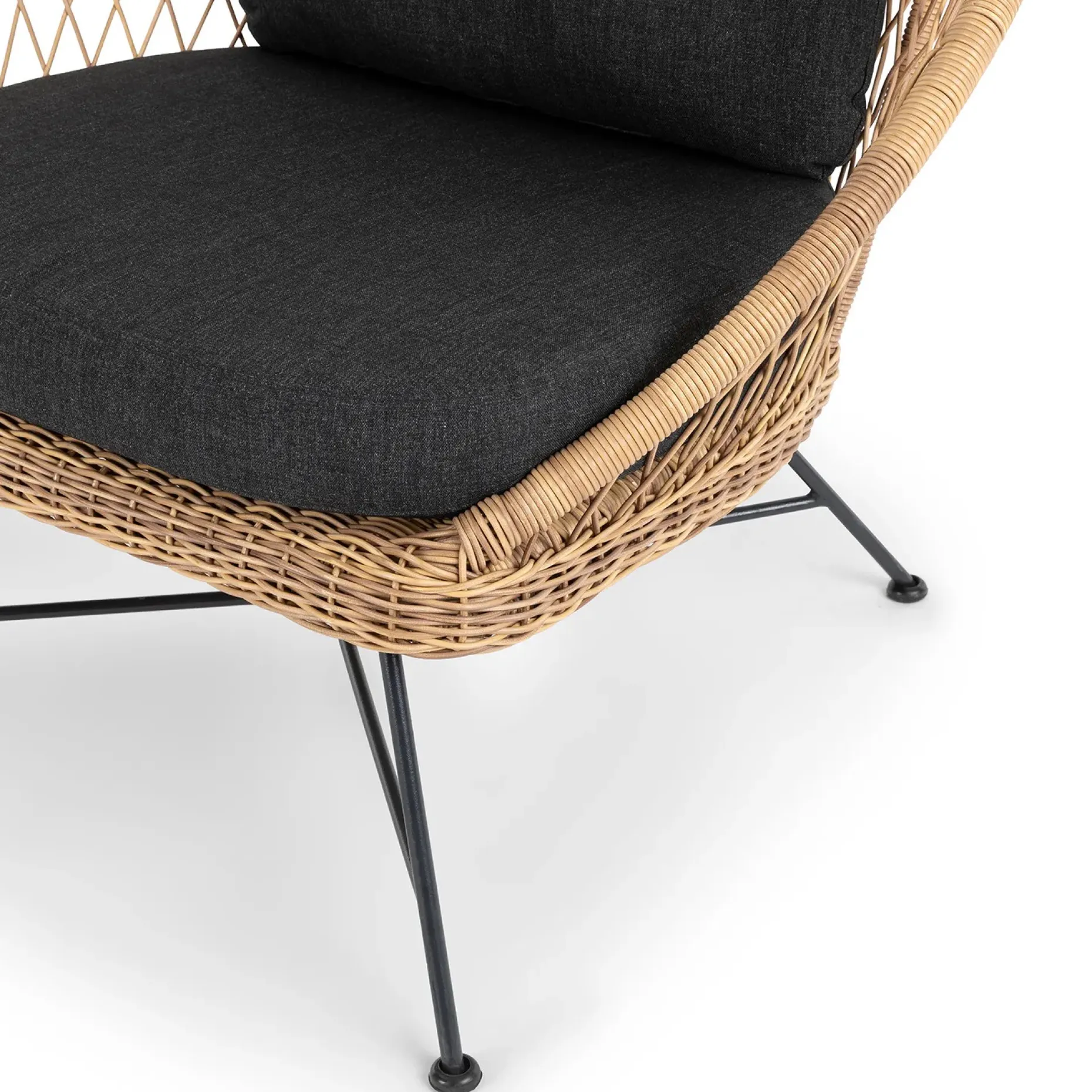 Aeri 37" Outdoor Lounge Chair - Slate Gray