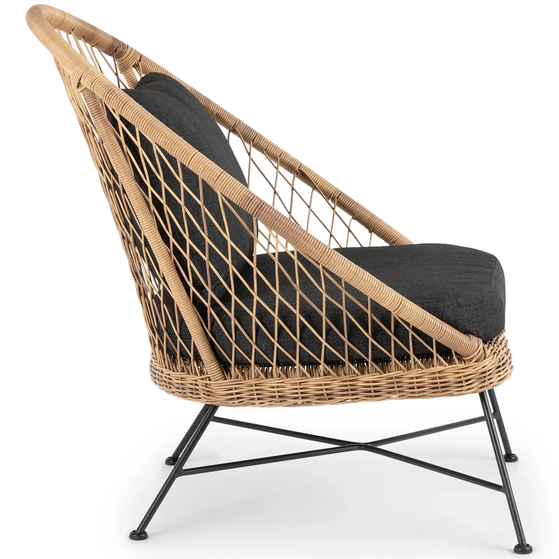 Aeri 37" Outdoor Lounge Chair - Slate Gray