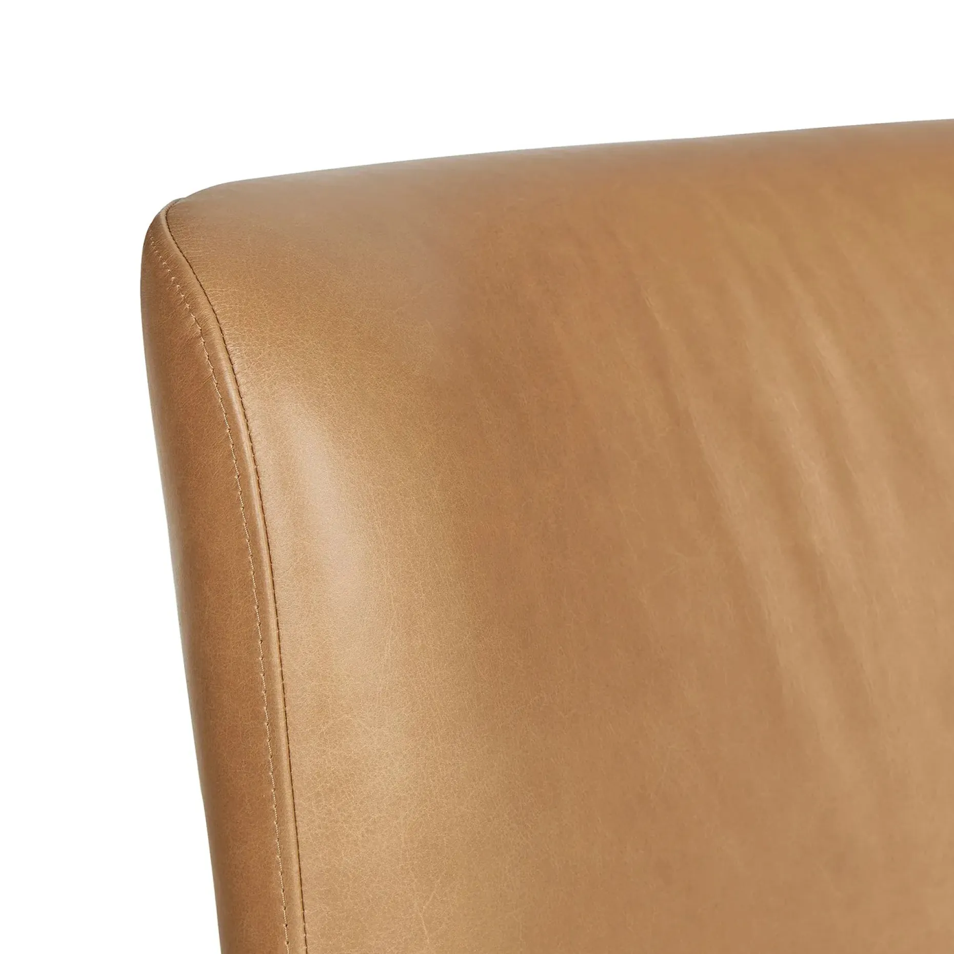 Agga 31" Leather Swivel Lounge Chair - Charme Tan