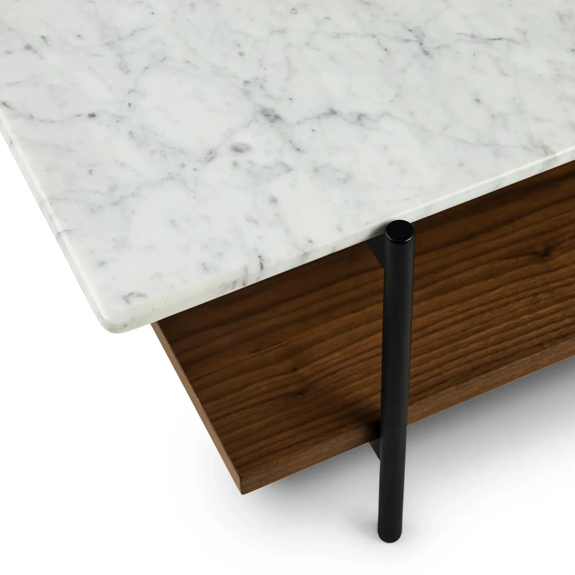 Agotu 44" Marble Coffee Table - Walnut