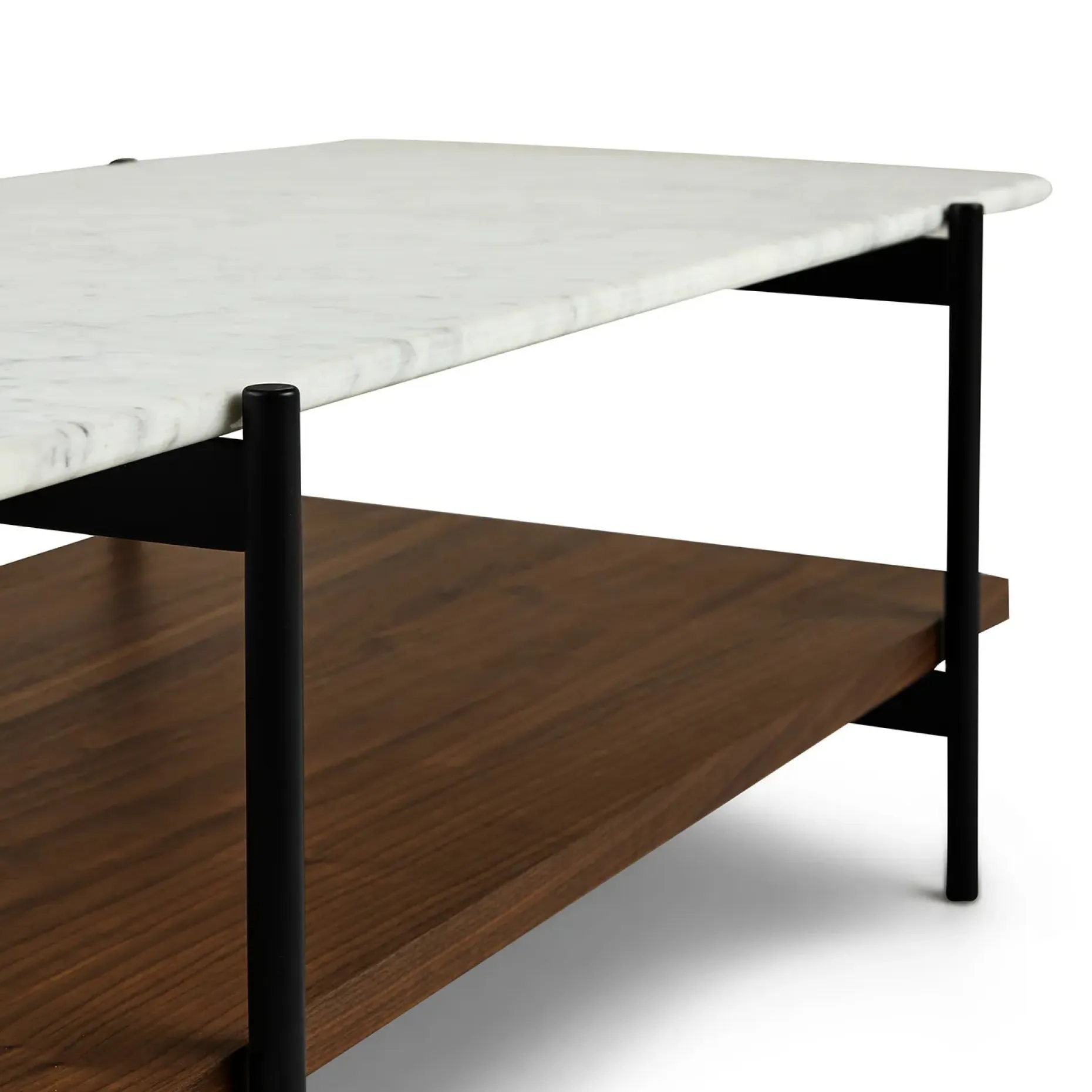 Agotu 44" Marble Coffee Table - Walnut