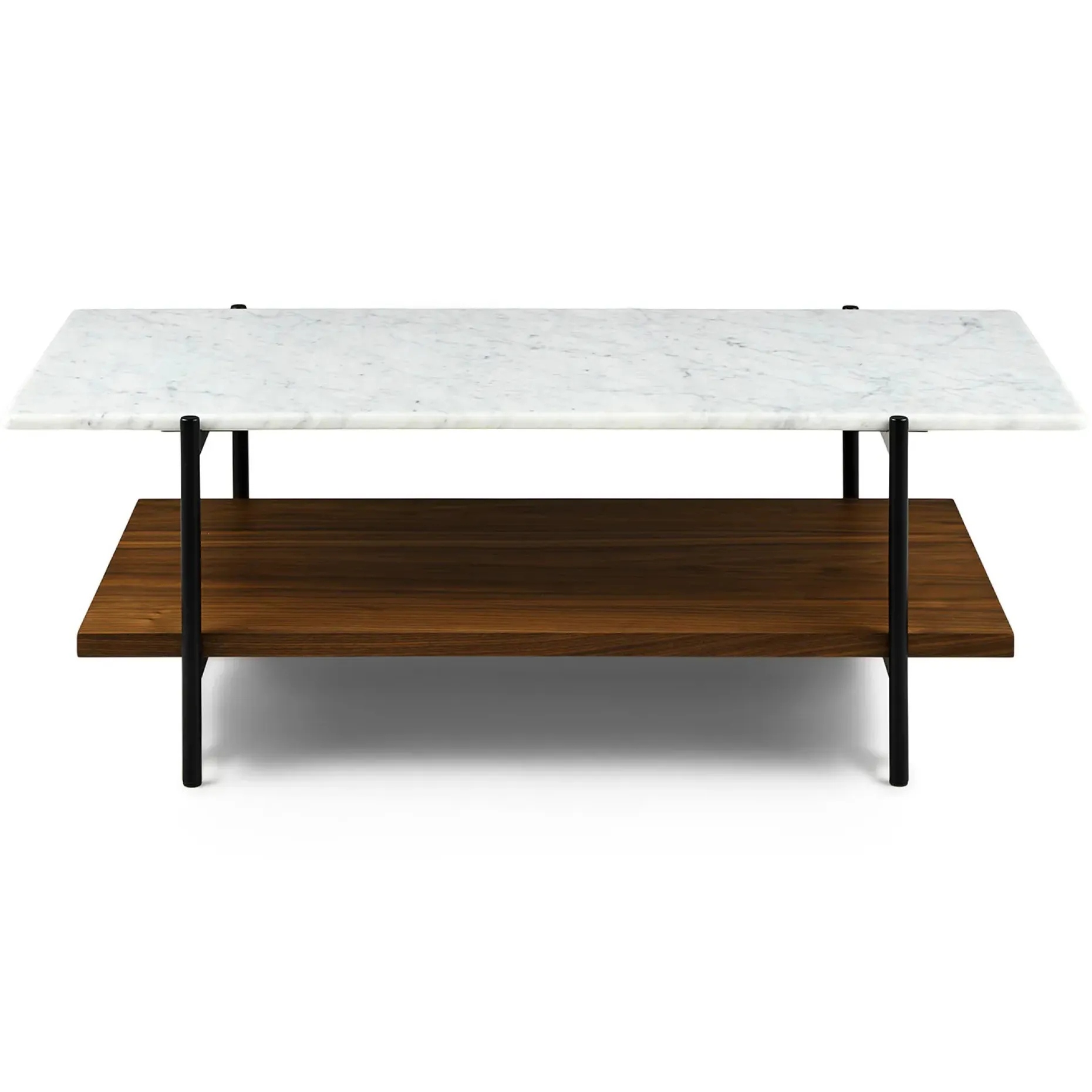 Agotu 44" Marble Coffee Table - Walnut