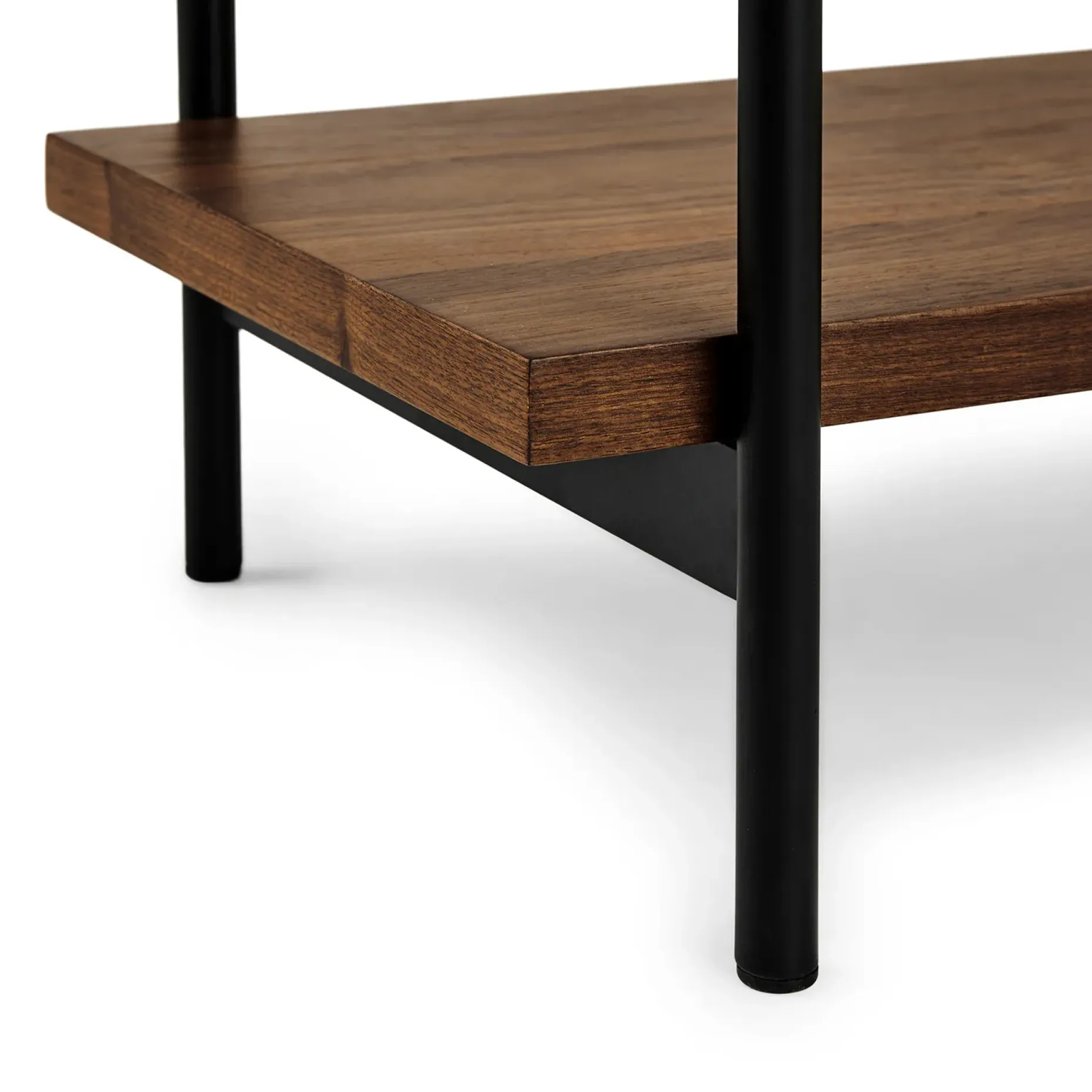 Agotu Marble Side Table - Walnut