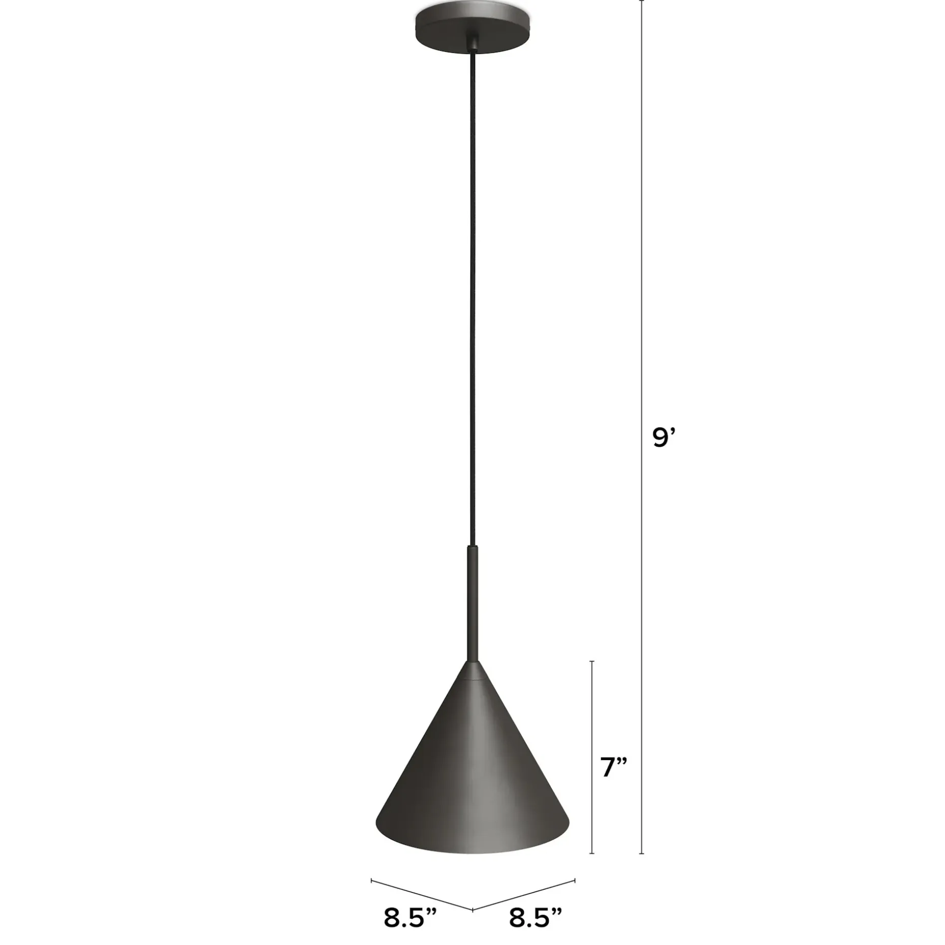 Aino Small Pendant Lamp - Cinder