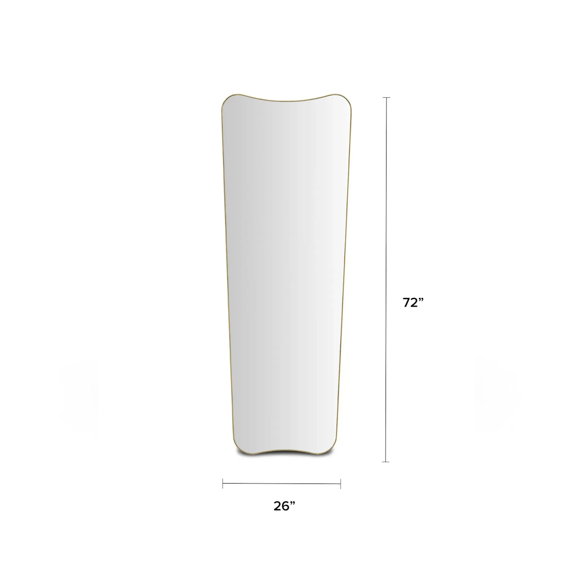 Alice Floor Mirror - Brass