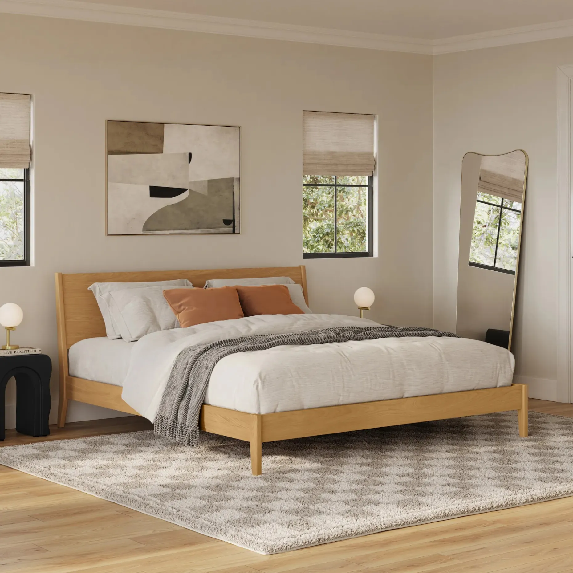 Alice Floor Mirror - Brass
