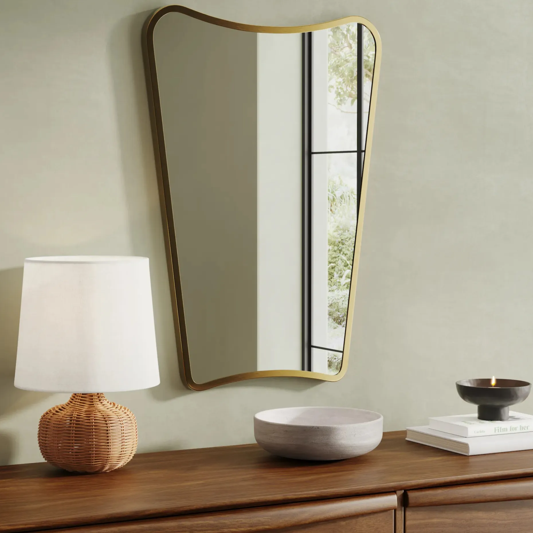 Alice Wall Mirror - Brass